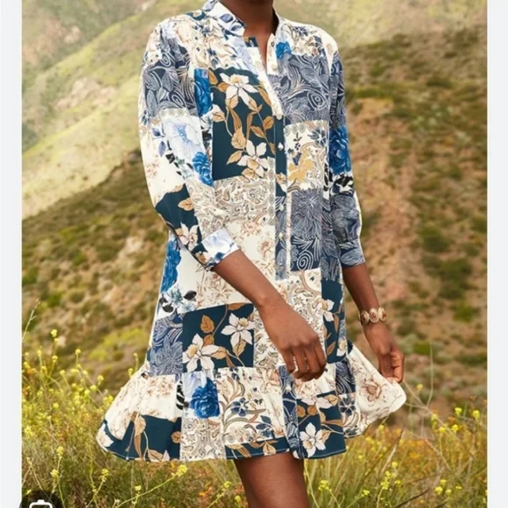 🖤 JOHNNY WAS LUNA SILK DRESS